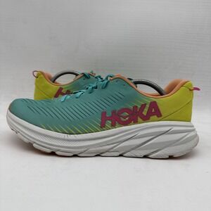 Hoka One One Rincon 3 Mens 11.5D Shoes Green Yellow Running Sneaker 1119395 CEPR